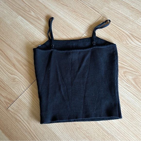 House of Harlow 1960 Black Ribbed Tank Medium - Picture 6 of 6